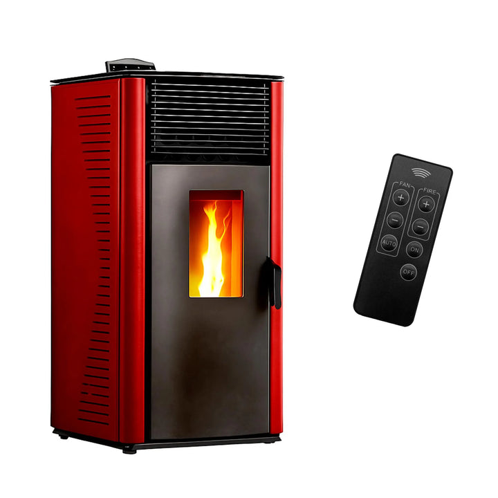 Estufa de pellets Anita 12 kW Bordeaux Sannover + kit de instalación