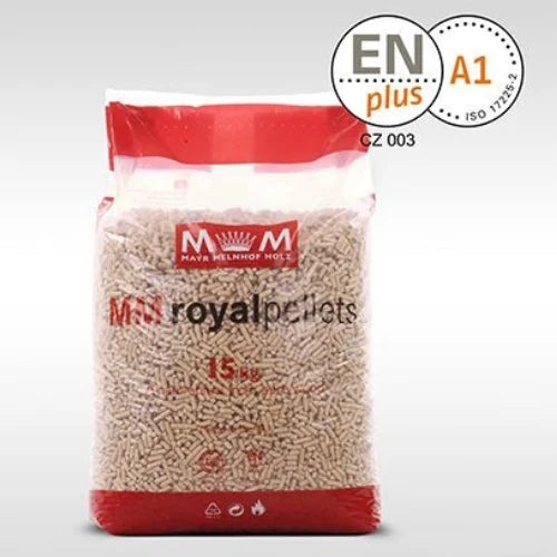 PELLETS DE MADERA CLAROS ROYAL PELLETS – 1.050 KG / 70 SACOS DE 15 KG