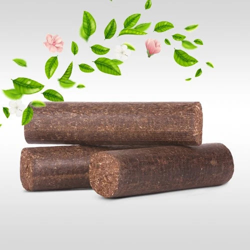 BRIQUETAS DE MARFIL Briquetas de madera cilíndricas N – especialmente para calefacción nocturna – palé 2 106 kg.