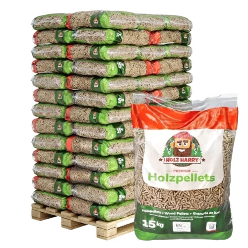 Pellets de madera Holz Harry Premium ENplus A1, palé de 975 kg