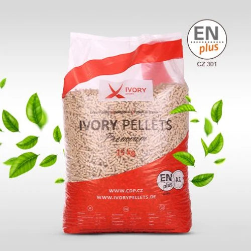 Pellets de madera IVORY PELLETS Premium, ENplus A1, 1.050 kg