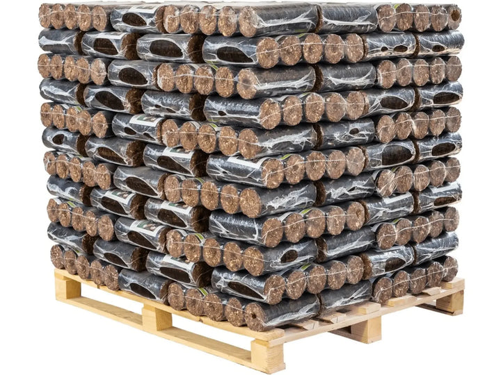 Briquetas de madera – palé de 1000 kg / EXTRA LARGO